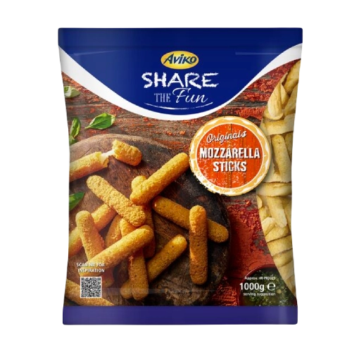 Mozzarella Sticks tiefgefroren, ca. 33 - 38 Stück (5 x 1 kg Beutel)