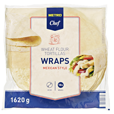Weizen Wraps Mexican Style Ø 30 cm 1 Karton