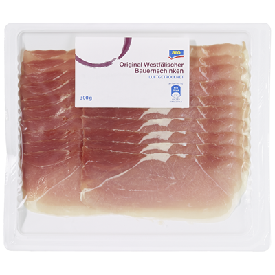 Rohschinken, luftgetrocknet, geschnitten - 300 g 1 Packung